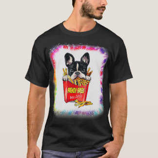 French Bulldog Dog Dad Mom Boy Girl Tie Dye Bleach T-Shirt