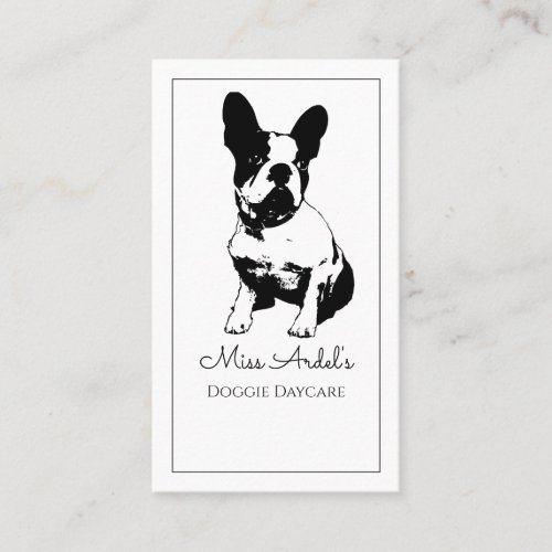 French Bulldog Dog Daycare Business Card
