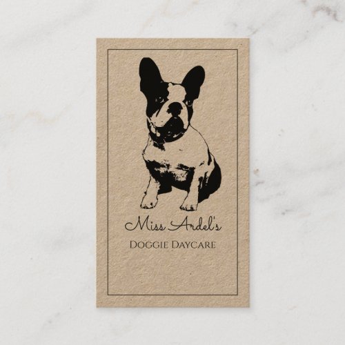 French Bulldog Dog Daycare Business Card