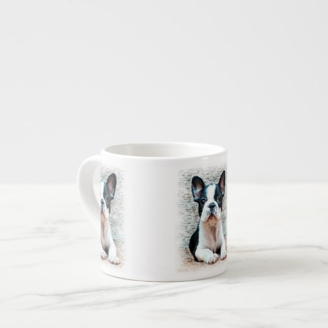 French bulldog dog espresso cup (Front Left)