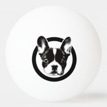 French Bulldog Dog Face Ping-Pong Ball