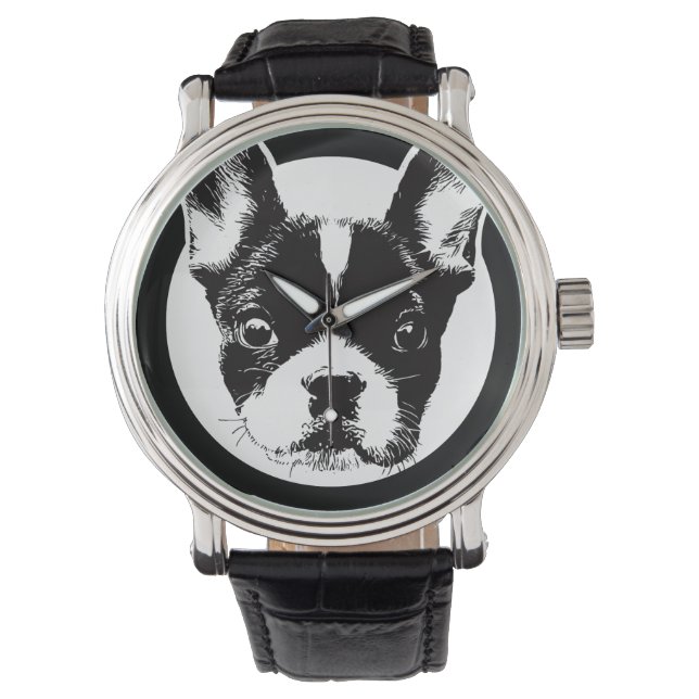 French Bulldog Dog Face Watch (Front)