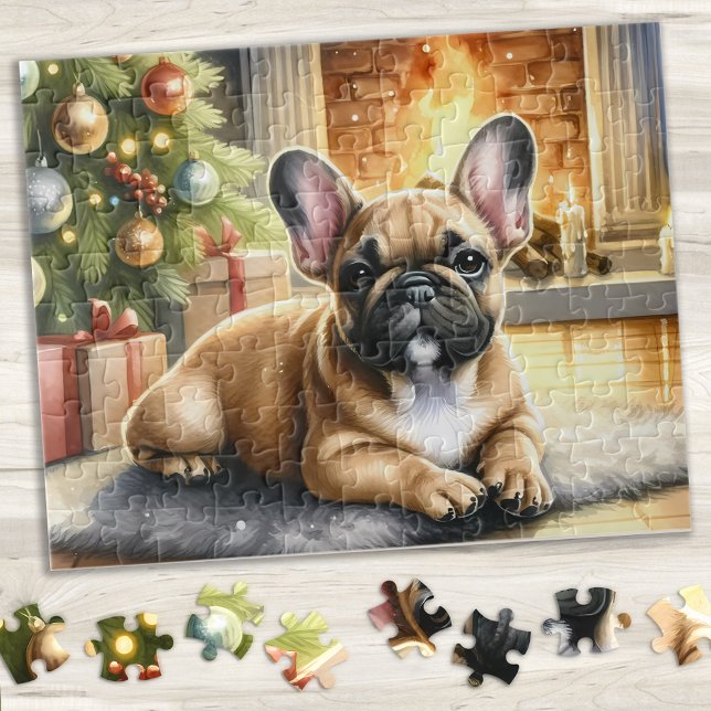 French Bulldog Dog Festive Puppy Christmas Jigsaw Puzzle (Creator Uploaded)