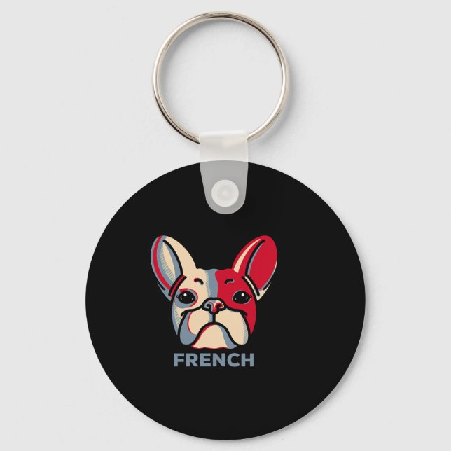 French Bulldog Dog Fun 1  Keychain (Front)