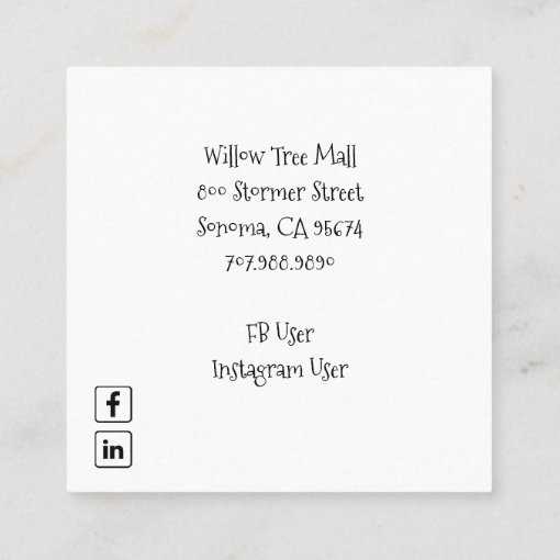 French Bulldog Dog Groomer Paw Print Pattern White Square Business Card