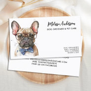 French Bulldog Dog Groomer Puppy Pet Care Business Card at Zazzle