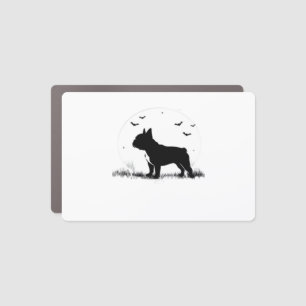 French Bulldog Dog – Halloween Moon Silhouette Ove Car Magnet