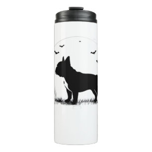 French Bulldog Dog – Halloween Moon Silhouette Ove Thermal Tumbler
