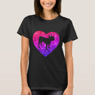 French Bulldog Dog Heart For Girls Ns And Women T-Shirt