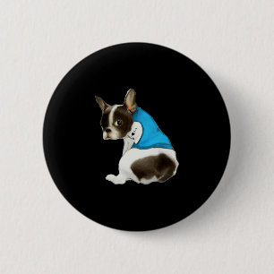 French-bulldog Dog I Love Mom Tattoo French-bulldo Button