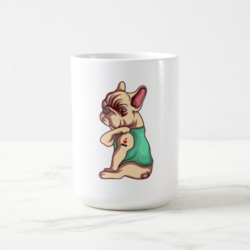 French Bulldog Dog I Love Mom Tattoo Lover Funny Coffee Mug