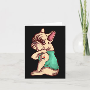French Bulldog Dog I Love Mom Tattoo Lover Funny G Card
