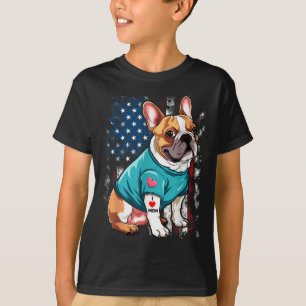French Bulldog Dog I Love Mom Tattoo Lover Funny  T-Shirt