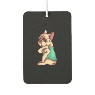french bulldog dog i love mom tattoo lover gift air freshener