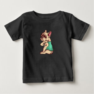 french bulldog dog i love mom tattoo lover gift baby T-Shirt