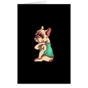 french bulldog dog i love mom tattoo lover gift card