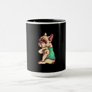 french bulldog dog i love mom tattoo lover gift mug