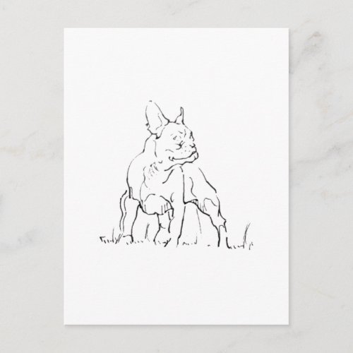 French Bulldog Dog Illustration - Dog Mom Postcard
