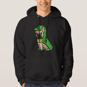 French Bulldog Dog In Crocodile Costume Hoodie