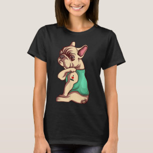 French Bulldog Dog Love Tattoo T-Shirt