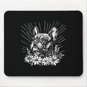French Bulldog Dog Lover Retro Style Tattoo Mouse Pad
