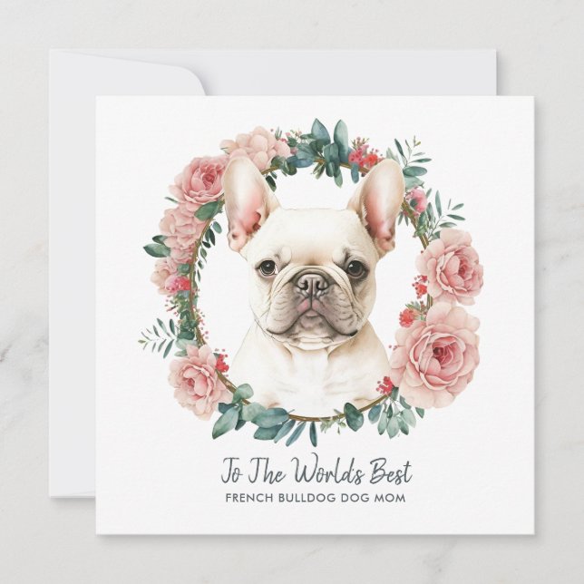 French Bulldog Dog Mom Mother’s Day Holiday Card (Front)