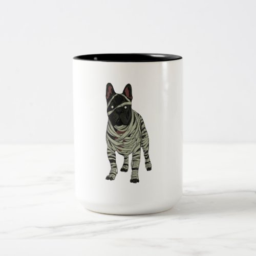 French Bulldog Dog Mommy Halloween Costume Dog Two_Tone Coffee Mug