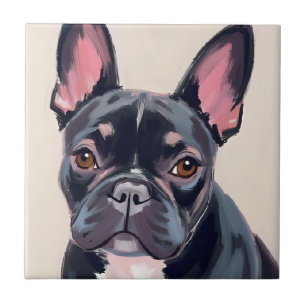French Bulldog Dog Painting Ceramic Tile