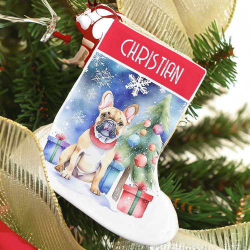French Bulldog dog people Christmas gifts Small Christmas Stocking