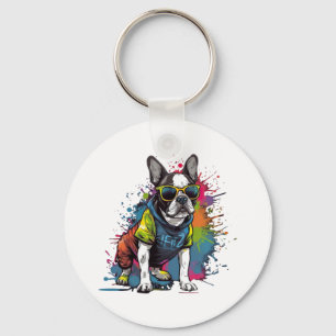 French Bulldog Dog Pug for a Dog owner Frenchie Keychain