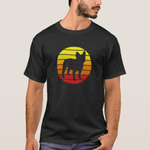 French Bulldog Dog Retro Summer Beach 80s  T-Shirt