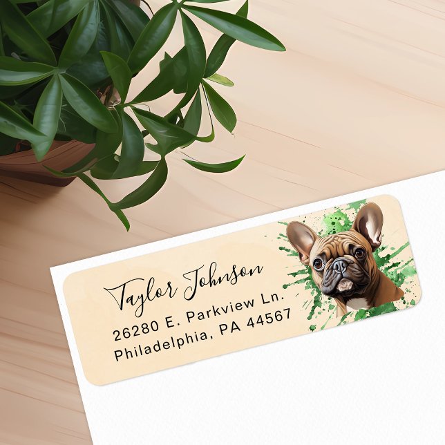 French Bulldog Dog Return Address Label (Creator Uploaded)