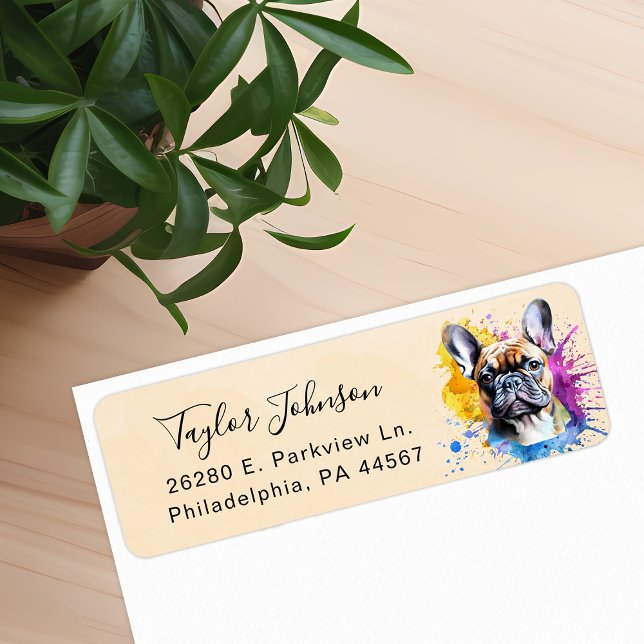 French Bulldog Dog Return Address Label (Creator Uploaded)