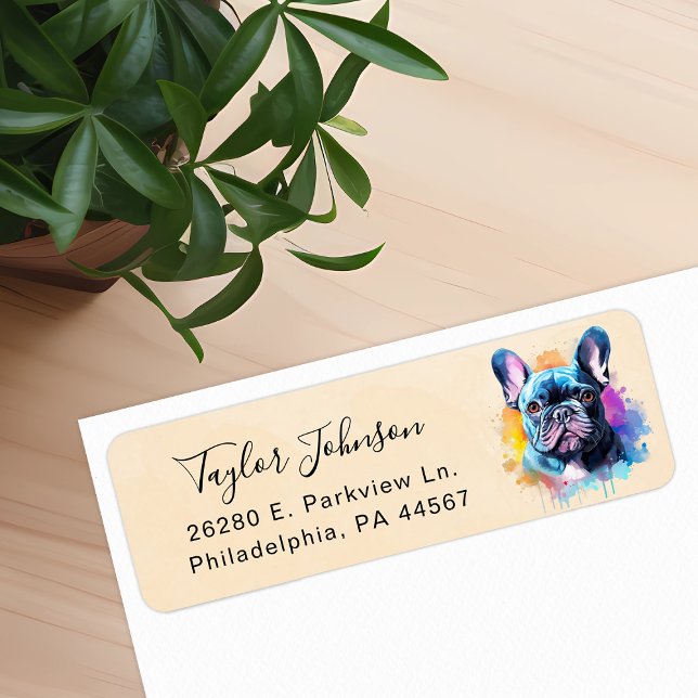 French Bulldog Dog Return Address Label (Creator Uploaded)