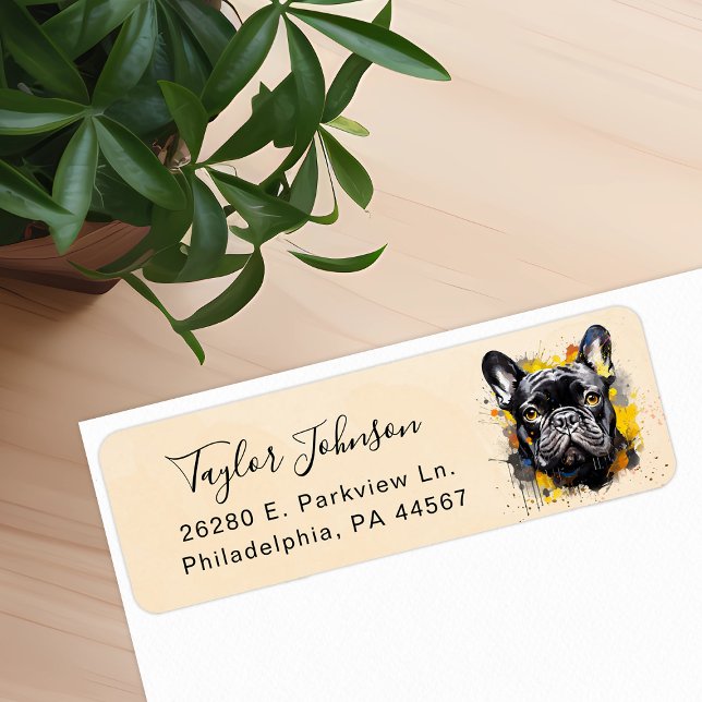 French Bulldog Dog Return Address Label (Creator Uploaded)
