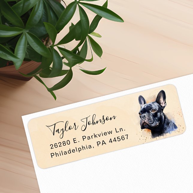 French Bulldog Dog Return Address Label (Creator Uploaded)