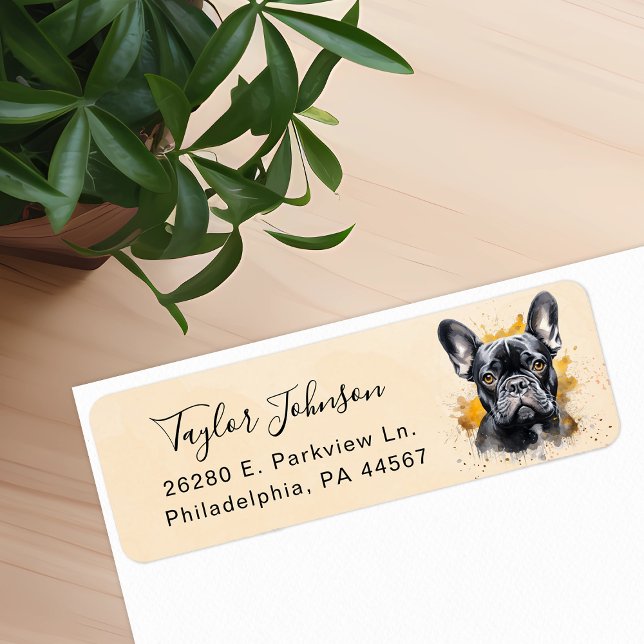 French Bulldog Dog Return Address Label (Creator Uploaded)