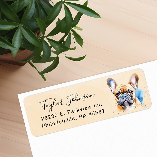 French Bulldog Dog Return Address Label (Creator Uploaded)