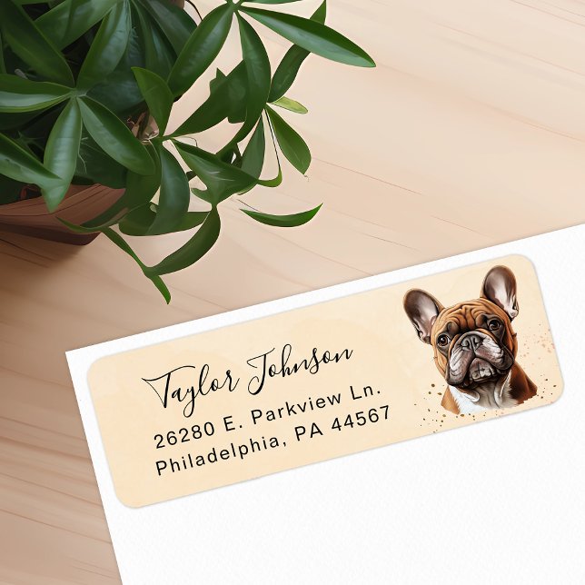 French Bulldog Dog Return Address Label (Creator Uploaded)