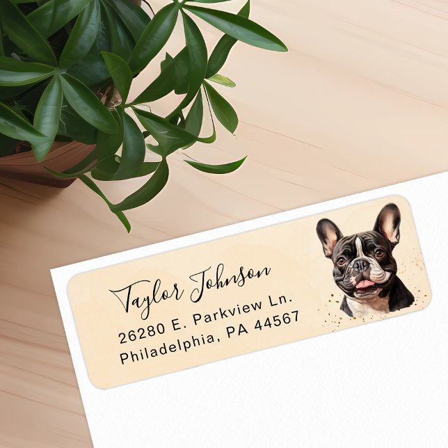 French Bulldog Dog Return Address Label (Creator Uploaded)