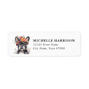 French Bulldog Dog Return Address Labels