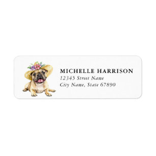 French Bulldog Dog Return Address Labels