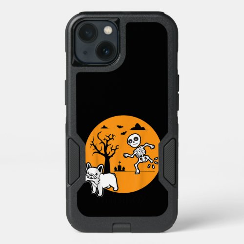 French Bulldog Dog Skeleton Bone Halloween Costume iPhone 13 Case