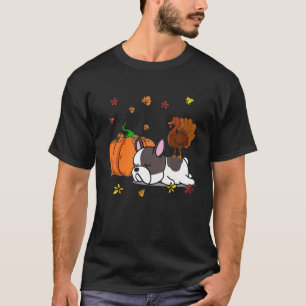 French Bulldog Dog Sleeping Thanksgiving T-Shirt