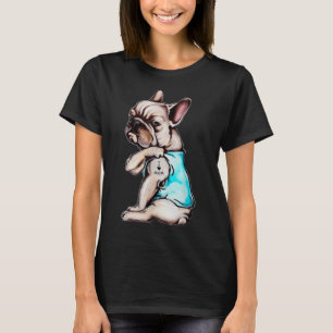 French Bulldog Dog Tattoo I Love Mom Mothers Day L T-Shirt