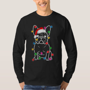 French Bulldog Dog Tree Christmas Lights Xmas Paja T-Shirt