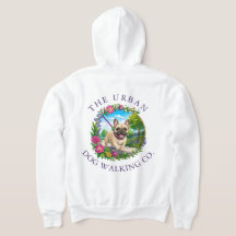 French Bulldog Dog Walking Clothing Zip Hoodie