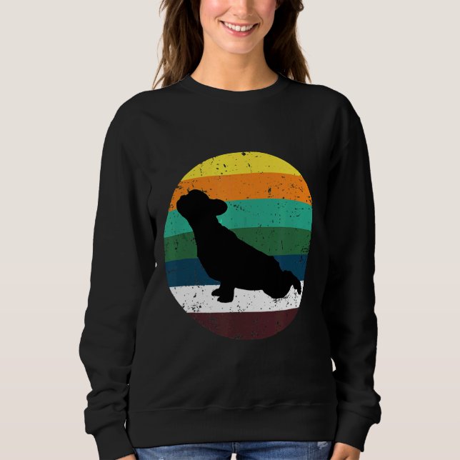French Bulldog Doing Yoga Workout Zen Namaste Medi Sweatshirt (Front)
