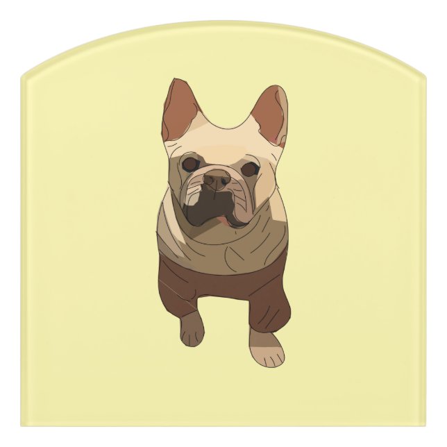 French Bulldog Door Sign (Contour Front)