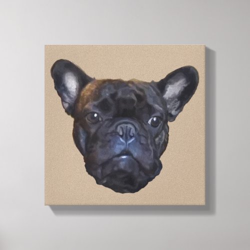 French Bulldog Drawing Canvas Print